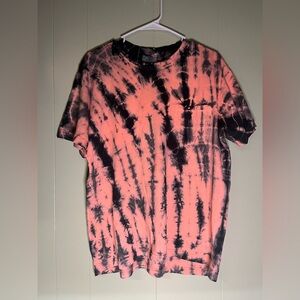 Tie-Dye T-Shirt - Black and Pink/Orange